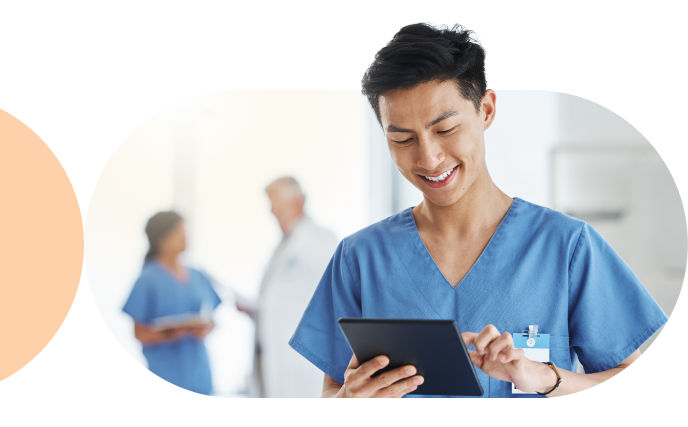 viewing records on tablet